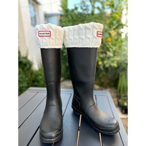 NWOT Hunter Tall Cable Knit Rain Boot Wellies Socks Size M = US Women's Size 5-7